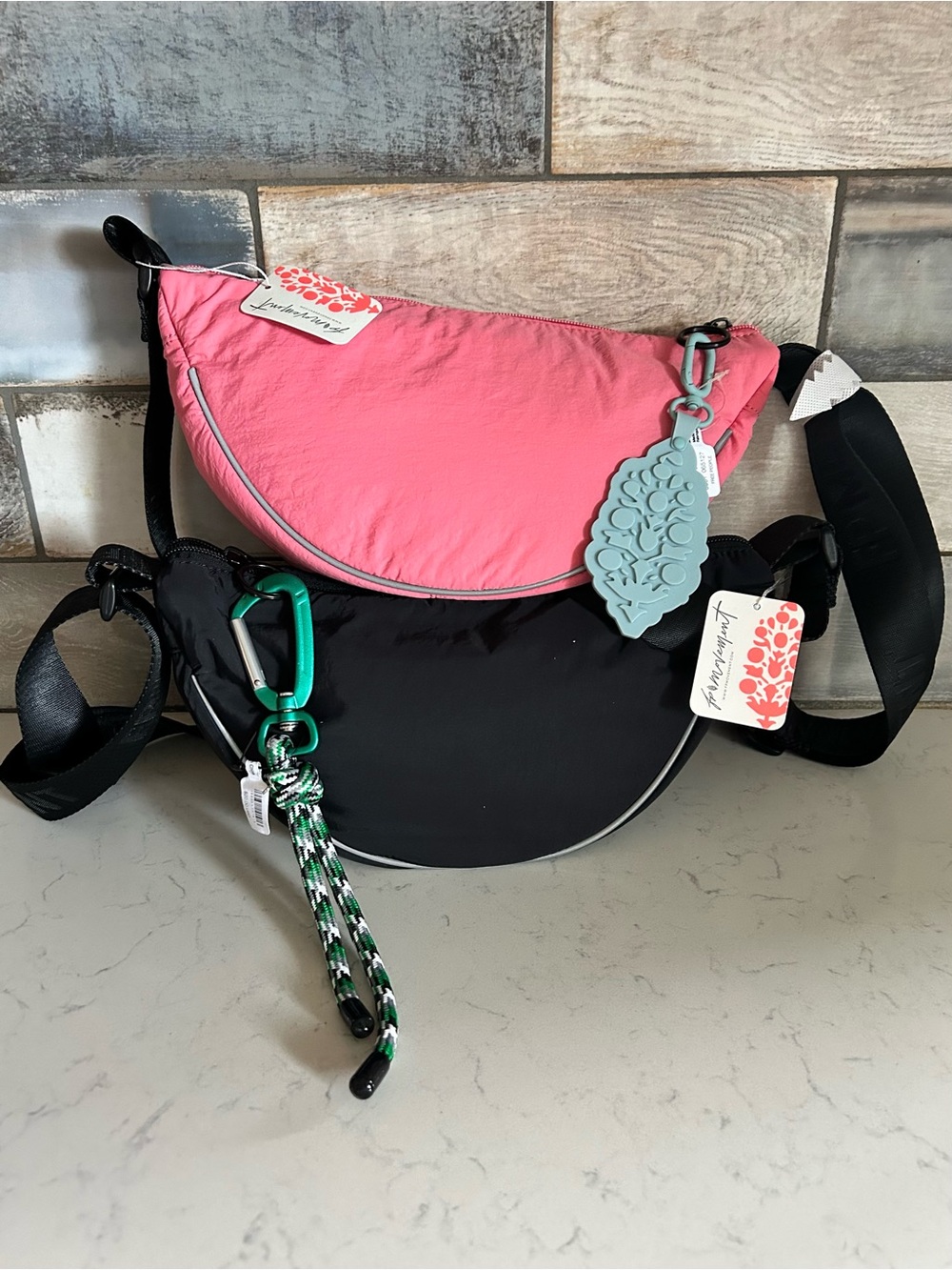 FP Movement Bulls Eye Sling Bags & Bag Charm Keychain Bundle